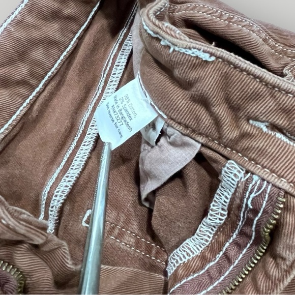 SO Brown Denim Pants Wide Leg - High Waist Carpenter - Picture 12 of 15